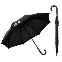 41" Custom Automatic Extra Large Windproof Golf Umbrella w/Curved Handle - Umbrellas