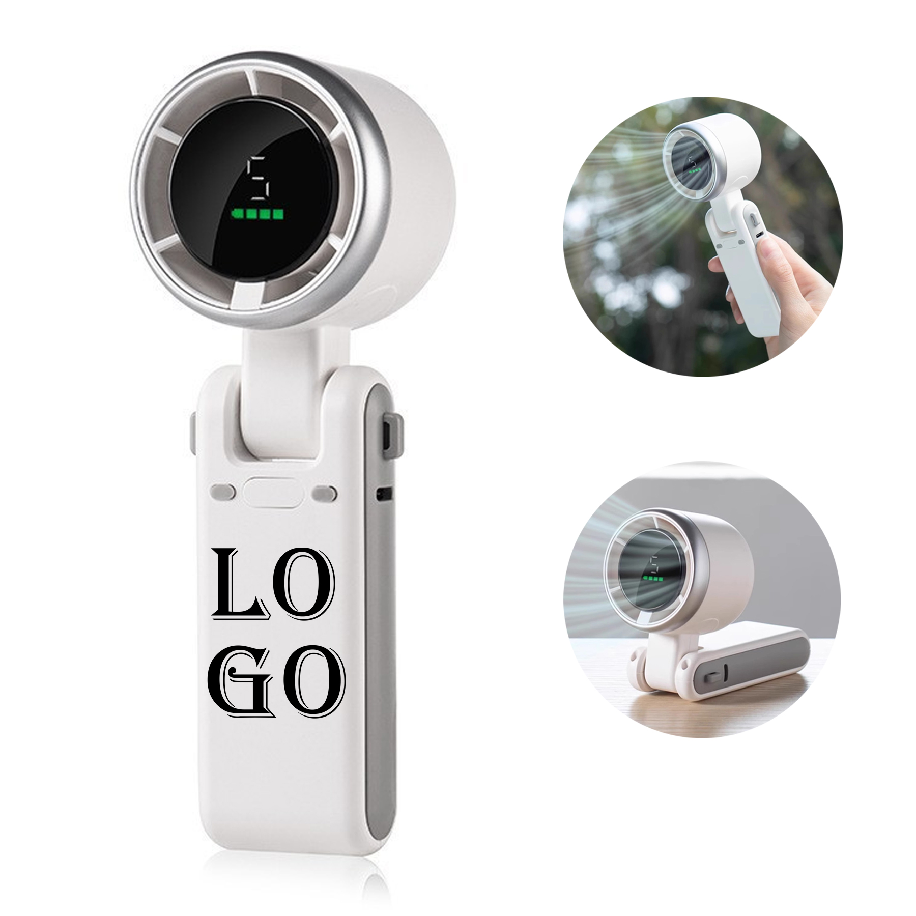 Mini Foldable Rechargeable Lanyard Fan - Fans