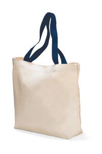 Colored Handle Tote - Navy Blue