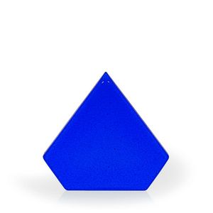 Hope Brilliant Cobalt Diamond Recycled Glass Award, 7"