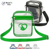 Rock'it 3-Day Messenger Handbag Clear PVC Transparent Crossbody Bag - Bags, Purses