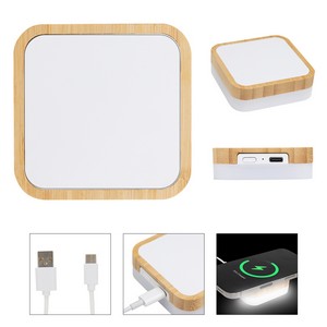 Bamboo Wireless Charger Night Light