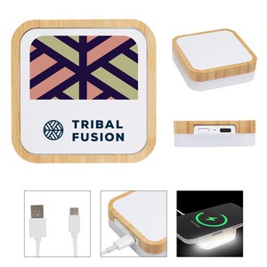 Bamboo Wireless Charger Night Light