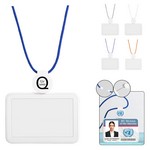 Dual-Sided Clear Retractable Badge Holder W/ Dual Card Slots