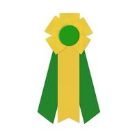 4" Rosette Ribbon 10" long with 3 Streamers - Ribbons, Awards