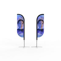 8' Double Sided Feather Banner - Flags, Banners