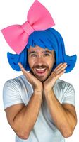 Wig with Large Bow - Hats, Costumes