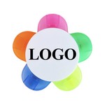Multicolor Petal Shaped PP Plastic Highlighter 4"X4"
