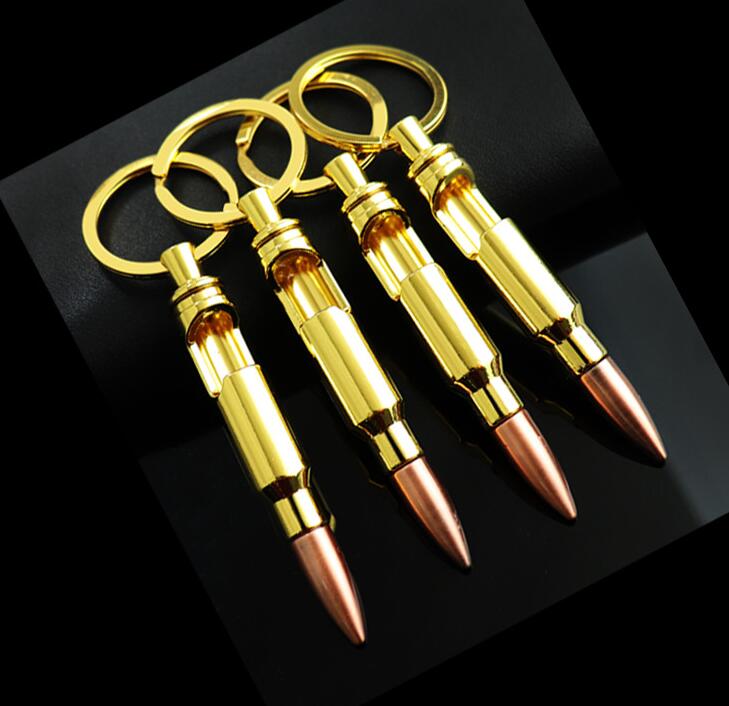 Gold Bullet Shape Key Chain - Key Chains / Rings