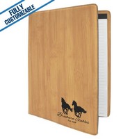 Bamboo Leatherette - 9.5X12" Portfolio With Notepad - Portfolios, Notebooks