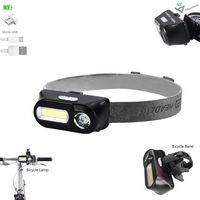 Portable LED Headlamp Dual Switch with High Low Strobe Modes - Flashlights