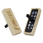 Blank Square Wooden Magnetic Car Vent Aroma Clip - Custom Logo