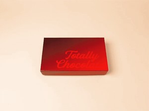 9"x 5" Custom Decorated Chocolate Shape with Classic Custom Packaging