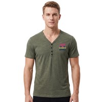 Men's Casual Short Sleeve Henley T-Shirt - Shirts, Cloths