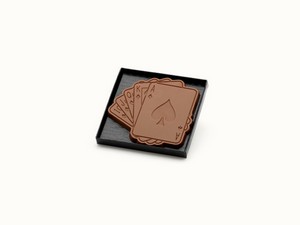 4"x 4" Custom Decorated Chocolate Shape with Classic Custom Packaging