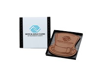 4"x 4" Custom Decorated Chocolate Shape with Classic Custom Packaging