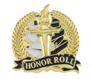 Bright Gold Academic Honor Roll Lapel Pin (1-1/8")