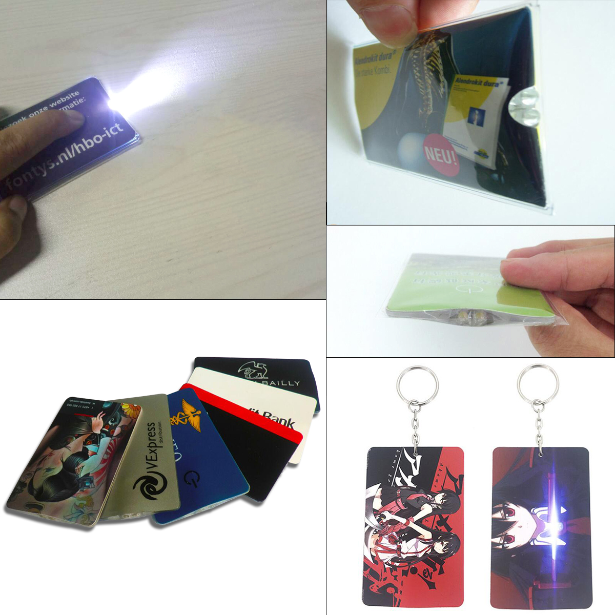 Card Light w/Keyring - Light Bulbs, Cards