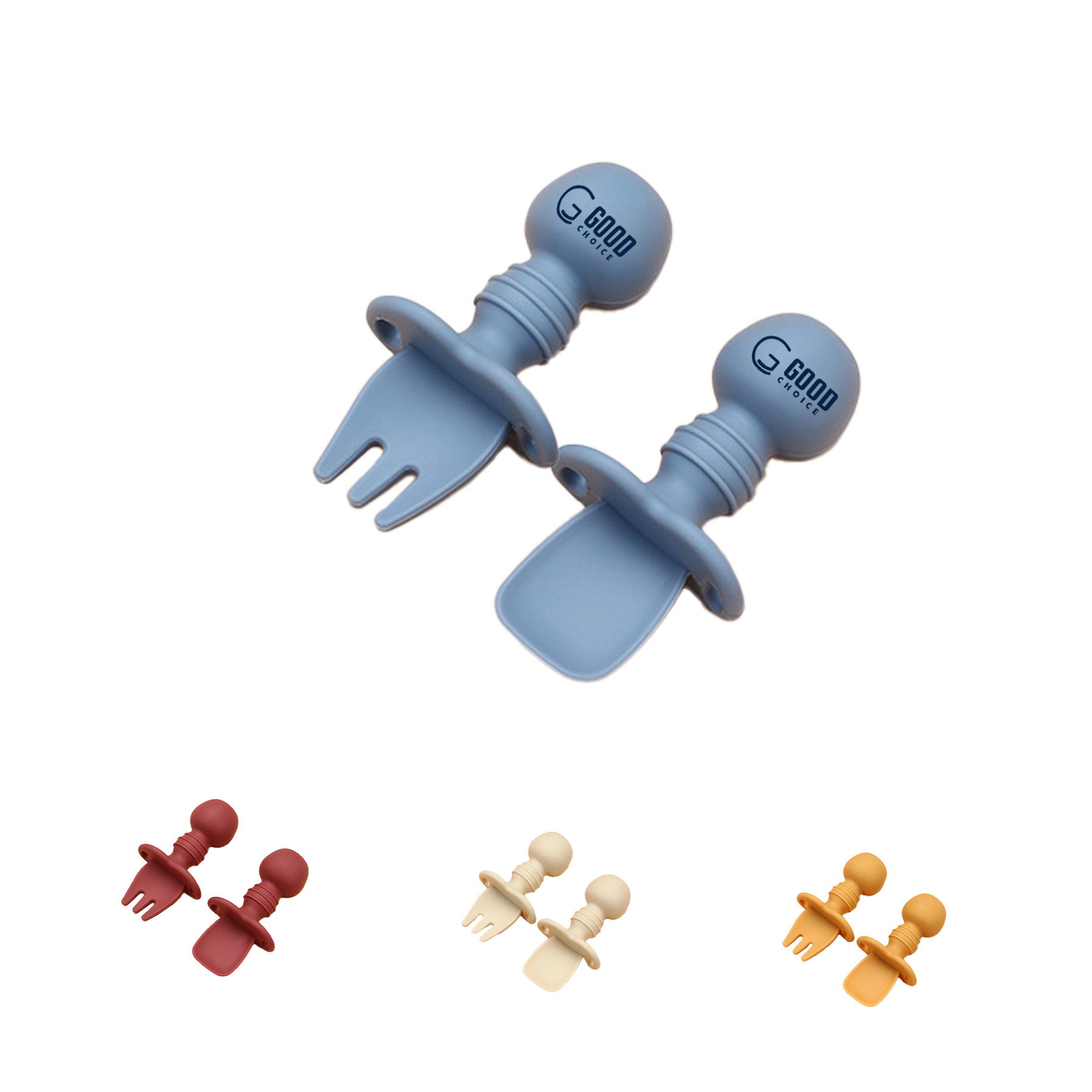 Mini Baby Silicone Spoon Set - Spoons, Forks