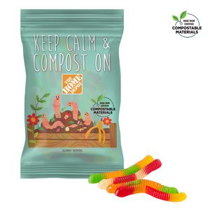 4oz. ECO-Digibag, Compostable & Full Color, Gummy Worms