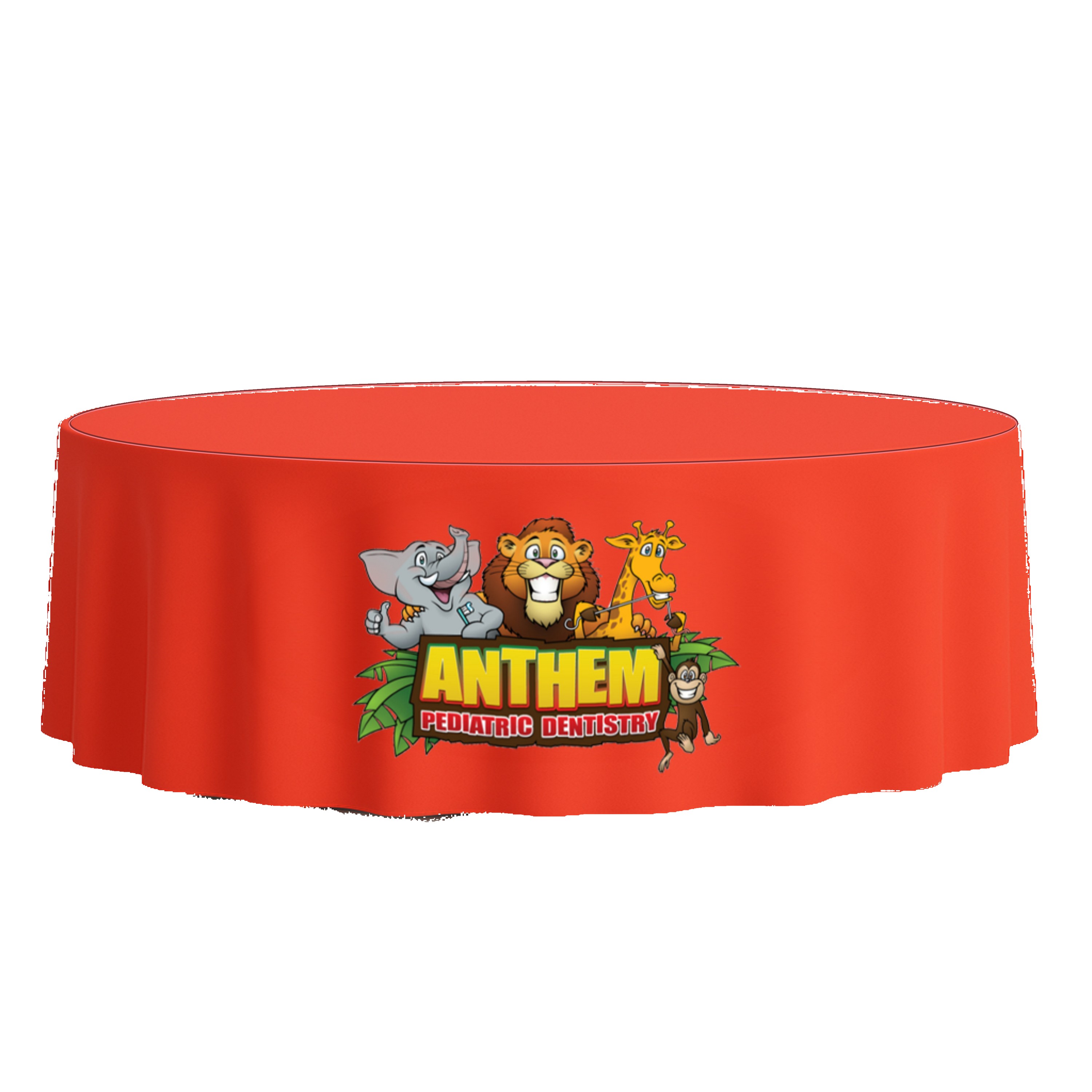Round Fitted Table Covers in Full Color - 72" Round Table - Tablecloths