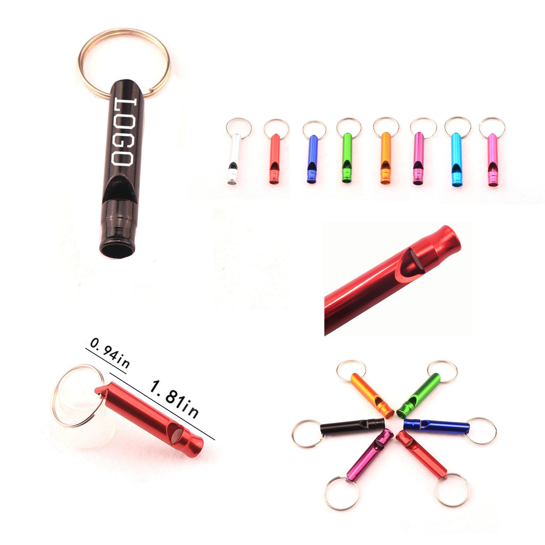 Aluminum Alloy Colored Whistle - Whistles