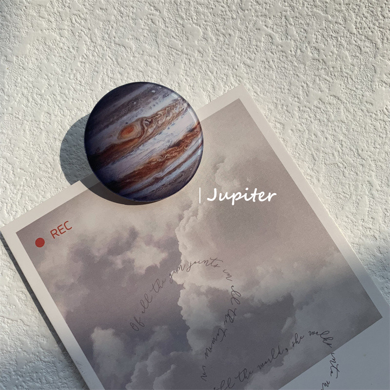 The Jupiter Shaped Acrylic Album Memo Clip Bag Binder Sealing Clip Food Bag Clamp-Two Sides Imprint - Binders, Seals