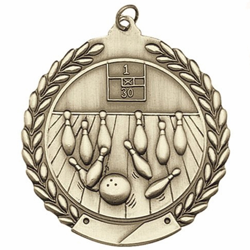 1 3/4" Customizable 3D Bowling Medal - Medals