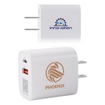 Channel 20W 2- Port PD Wall Charger with Dual Outputs