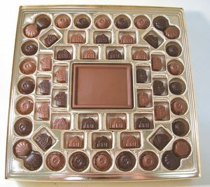 112 Piece Milk & Dark Chocolates w/ 4 Oz. Chocolate Centerpiece