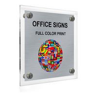 Color Rich Metal Award Plaque Sign 2x10" with Acrylic Back & Hardware - Signs, Plaques
