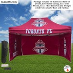Full Privacy Tent Package, 15' Sublimated Tent kit, 3 Single Sided Full Walls For Back And 2 Sides
