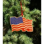 American Flag Hardwood Ornaments - FLG02-06A