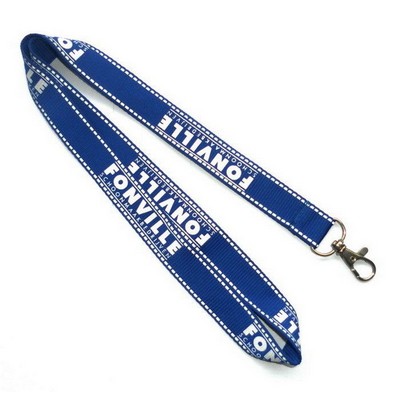 1/2" Wide Royal Blue Polyester Lanyard (12 mm)