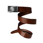 Boss Chevron Brown Belt w/40mm Solid Gunmetal Buckle
