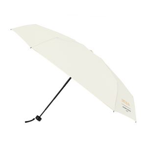 Elements 39" Recycled Manual Mini Folding Umbrella - Cream