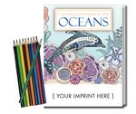 Relax Pack - Oceans Coloring Book for Adults + Colored Pencils