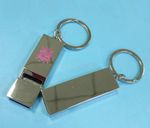 Metal Cube Whistle Keychain