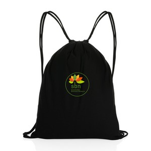 Impact AWARE™ Recycled Cotton Cinchpack 145g - Black