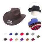 Polyester Felt Western Cowboy Hat Vintage Jazz Style
