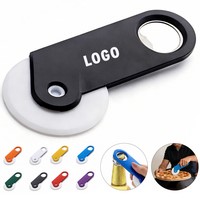 Dual Function Pizza Cutter Bottle Opener - Knives