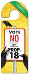 Political Door Hanger - 4x10.5 Laminated - Round Handle - 14 pt.