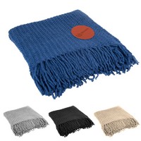 Chunky Knit Blanket With Fringe