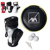 Golf Ball & Tee Holder Bag with Carabiner Clip - Golf Tools, Pouches