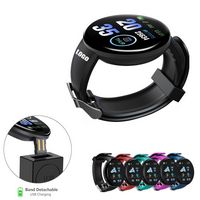 Round Fitness Tracker Watch With Detachable USB Charger - Fitness Trackers, Watches