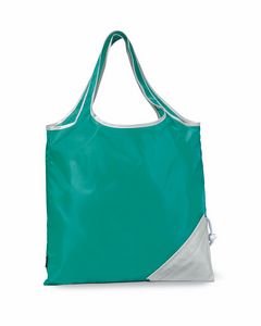 Latitudes Foldaway Shopper - Turquoise-Silver