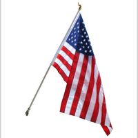 6' Deluxe US Set: Brushed Aluminum - Flags, Flag Accessories