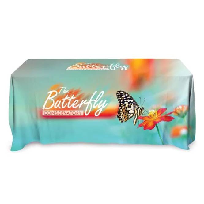8' 4 Sided All Over Dye Throw Table Drape Cover - Tablecloths