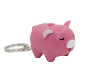 Sleepy Pig LED Sound Keychain - Key Chains / Rings, Flashlights