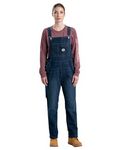 Berne Women's Vintage Washed Flex Denim Bib Overall